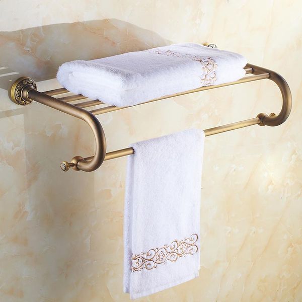 towel racks bathroom shelf rack with bar, solid brass material, antique color, 60cm storage organizer shelves, space saving
towel racks bathroom shelf rack with bar, solid brass material, antique color, 60cm storage organizer shelves, space saving