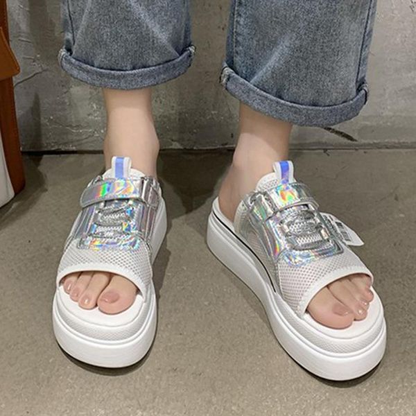 rimocy casual white platform sandals women 2021 fashion laser open toe thick sole slippers woman summer outdoor beach slides, Black
rimocy casual white platform sandals women 2021 fashion laser open toe thick sole slippers woman summer outdoor beach slides, Black