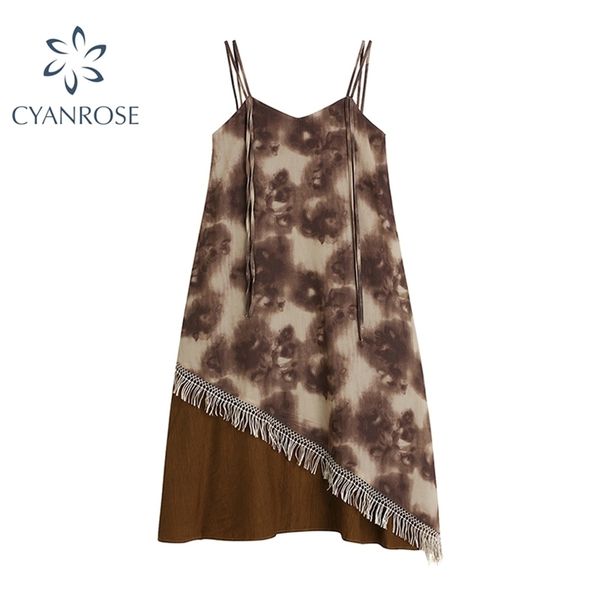 bohemian style vintage printed loose dress women summer korean irregular patchwork tassel spaghetti strap ladies dresses 210515, Black;gray
bohemian style vintage printed loose dress women summer korean irregular patchwork tassel spaghetti strap ladies dresses 210515, Black;gray