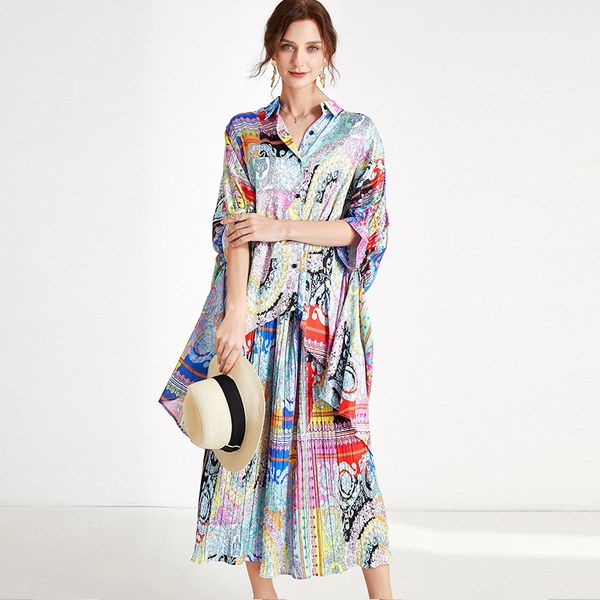 big yards dresses 2021 spring and summer large women's fat mm loose fashion suit satin print show thin two piece set 8022
big yards dresses 2021 spring and summer large women's fat mm loose fashion suit satin print show thin two piece set 8022