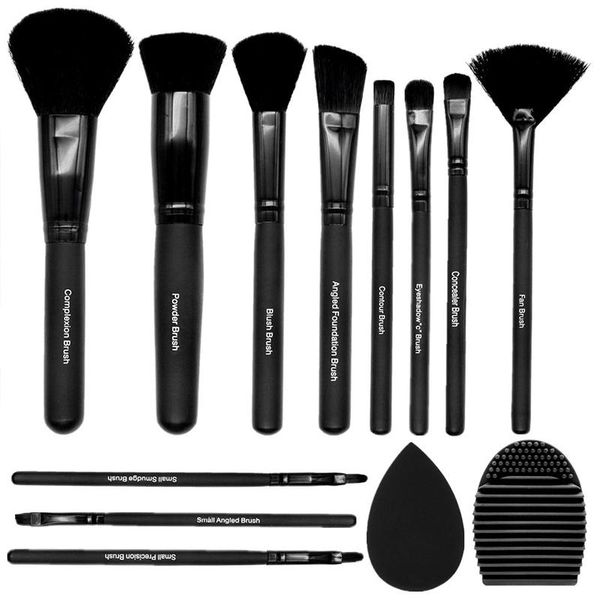 makeup brushes 11pcs tool set cosmetic powder eye shadow foundation blush blending beauty with sponge & brush cleaner mat
makeup brushes 11pcs tool set cosmetic powder eye shadow foundation blush blending beauty with sponge & brush cleaner mat