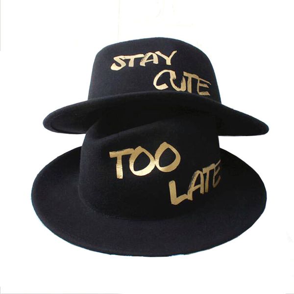 100% wool fedora hat gold printing fedora hat popular cool nice black unique jazz hats for 2021, Blue;gray
100% wool fedora hat gold printing fedora hat popular cool nice black unique jazz hats for 2021, Blue;gray