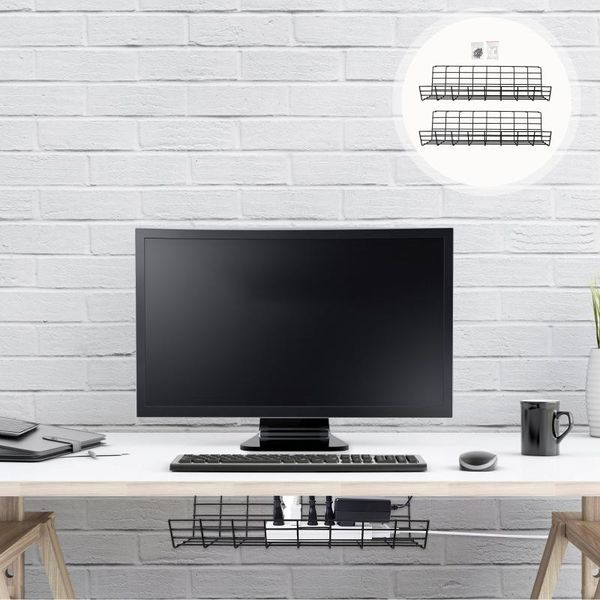hooks & rails 2pcs under desk strong basket cable holder rack compact organizer plug
hooks & rails 2pcs under desk strong basket cable holder rack compact organizer plug