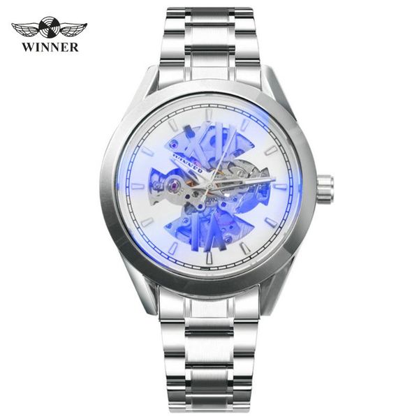 business black skeleton automatic mechanical resistant stainless steel strap men watches reloj hombre 518 wristwatches, Slivery;brown
business black skeleton automatic mechanical resistant stainless steel strap men watches reloj hombre 518 wristwatches, Slivery;brown