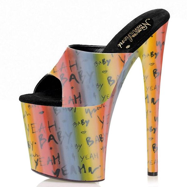 slippers 20cm open toe party pole dance shoes cross nightclub fetish high models platform women stripper heels, Black
slippers 20cm open toe party pole dance shoes cross nightclub fetish high models platform women stripper heels, Black