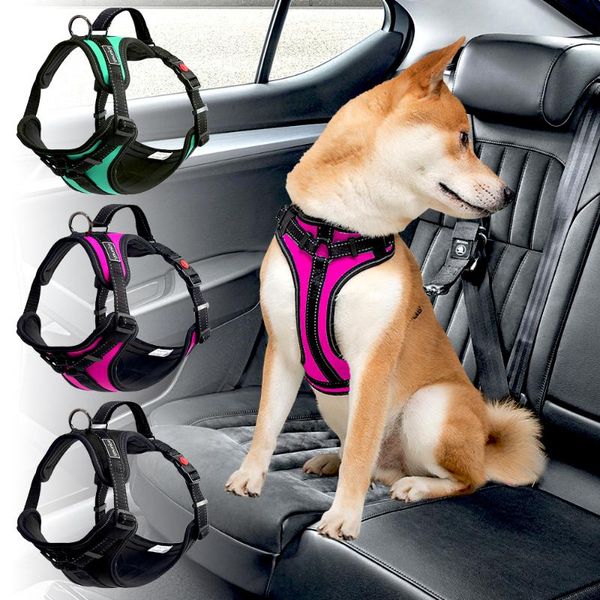 dog collars & leashes nylon harness reflective no pull pet car seat harnesses for small medium large dogs walking training vest
dog collars & leashes nylon harness reflective no pull pet car seat harnesses for small medium large dogs walking training vest
