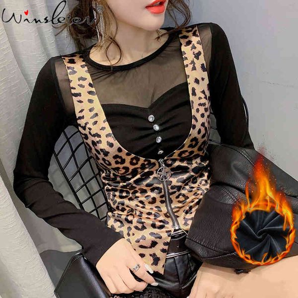 women's t-shirt fall winter european clothes with fleece tshirt fake two piece patchwork women leopard print zipper tees, White
women's t-shirt fall winter european clothes with fleece tshirt fake two piece patchwork women leopard print zipper tees, White