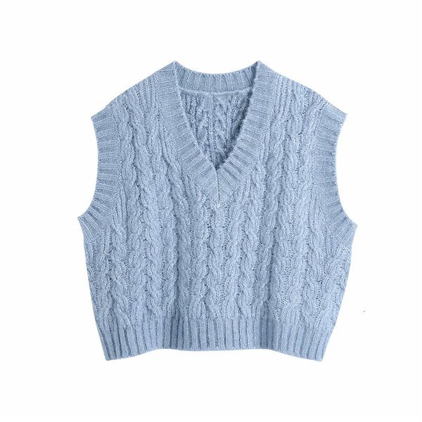 women's knits & tees women casual v-neck sleevless za knitted pullover blue vest chic lady sprnt autumn elegant loose sweaters gir, White
women's knits & tees women casual v-neck sleevless za knitted pullover blue vest chic lady sprnt autumn elegant loose sweaters gir, White