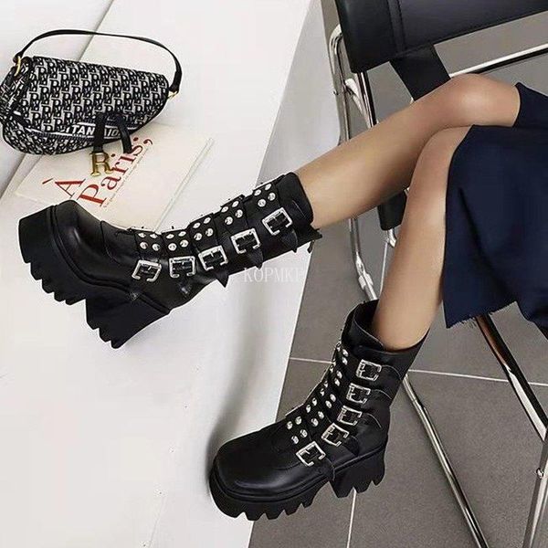 boots antumn 2021 women combat female high platform gothic shoes leather buckle kopmkp square heels knee, Black
boots antumn 2021 women combat female high platform gothic shoes leather buckle kopmkp square heels knee, Black