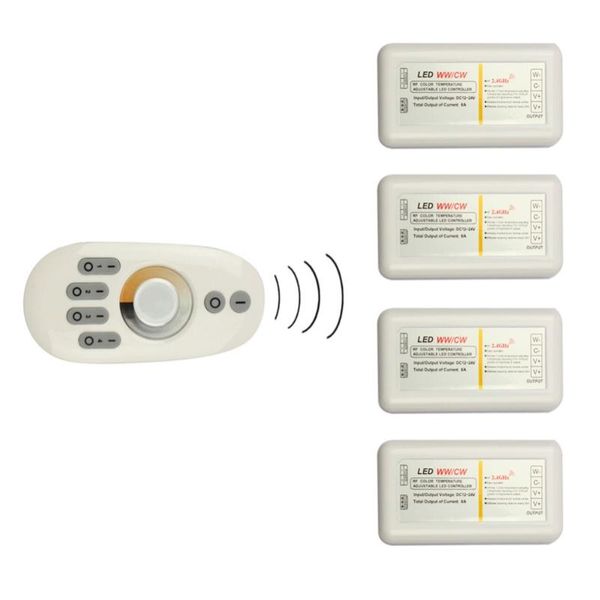 2.4g wireless rf 4-zone remote controller cw ww dc12v-24v brightness adjustable led dimmer for warm white / cold strip dimmers
2.4g wireless rf 4-zone remote controller cw ww dc12v-24v brightness adjustable led dimmer for warm white / cold strip dimmers