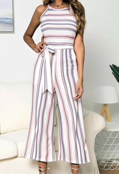 women's jumpsuits & rompers women striped lace up backless casual slim wide leg pants clubwear summer fashion romper jumpsuit, Black;white
women's jumpsuits & rompers women striped lace up backless casual slim wide leg pants clubwear summer fashion romper jumpsuit, Black;white
