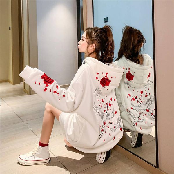 women's hoodies & sweatshirts white women loose autumn long sleeve cute bird print harajuku hoodie streetwear winter oversized hoody w, Black
women's hoodies & sweatshirts white women loose autumn long sleeve cute bird print harajuku hoodie streetwear winter oversized hoody w, Black