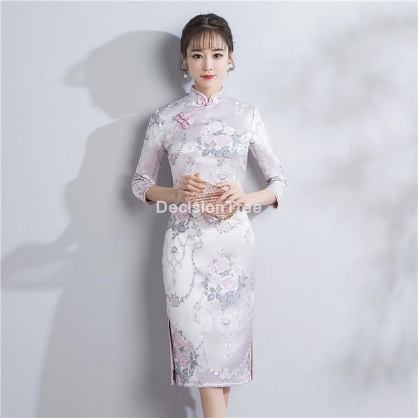 satin women's chinese dress qipao style formal flower cheongsam club oriental ethnic clothing, Red
satin women's chinese dress qipao style formal flower cheongsam club oriental ethnic clothing, Red