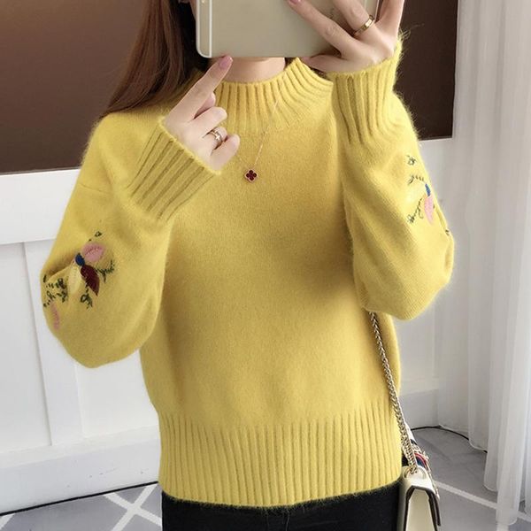 women's sweaters sweater solid wild winter student blouse fashion short half-high collar pullover knit female, White;black
women's sweaters sweater solid wild winter student blouse fashion short half-high collar pullover knit female, White;black
