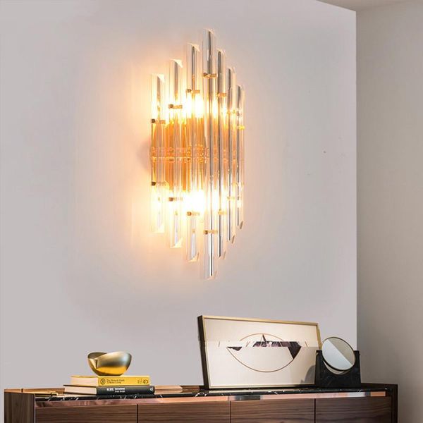 wall lamp modern american luxury crystal simple living room bedroom bedside decor home sconce light fixture luminaria
wall lamp modern american luxury crystal simple living room bedroom bedside decor home sconce light fixture luminaria