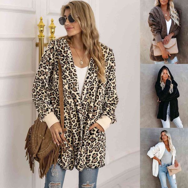 luxury women's jackets autumn and winter 2021 women's fashion leopard plush coat, Black;brown
luxury women's jackets autumn and winter 2021 women's fashion leopard plush coat, Black;brown