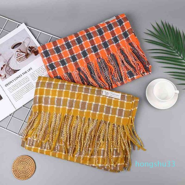 thickened insulation plaid scarf, autumn and winter korean version of the couple's small horn imitation velvet student's long cloa, Blue;gray
thickened insulation plaid scarf, autumn and winter korean version of the couple's small horn imitation velvet student's long cloa, Blue;gray