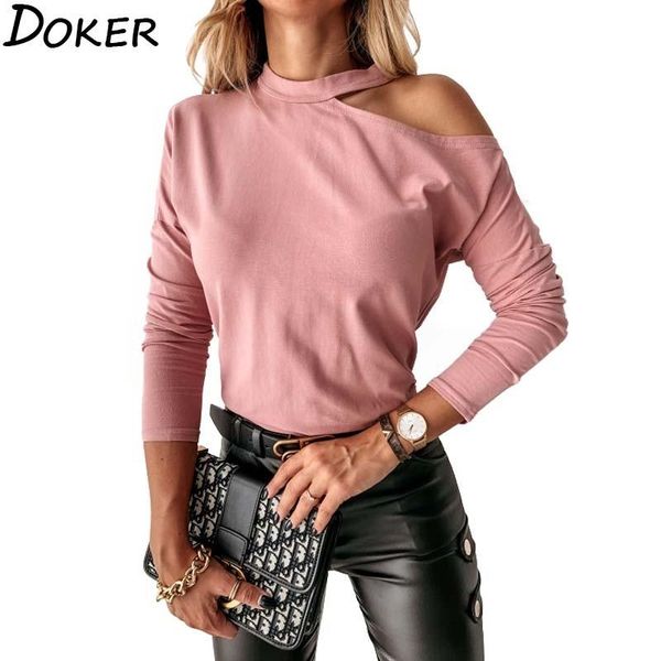 women's t-shirt off shoulder t shirt women clothes fashion solid o neck long sleeve plus size slim tshirt female casual tee femme, White
women's t-shirt off shoulder t shirt women clothes fashion solid o neck long sleeve plus size slim tshirt female casual tee femme, White