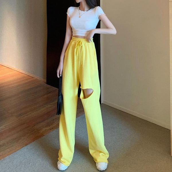 women's pants & capris gray super- summer high waist casual loose vertical hole wide leg tide trousers, Black;white
women's pants & capris gray super- summer high waist casual loose vertical hole wide leg tide trousers, Black;white