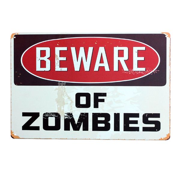 beware of zombies retro metal tin signs vintage wall poster painting garage bar pub home decor art craft mix order 20x30cm a139
beware of zombies retro metal tin signs vintage wall poster painting garage bar pub home decor art craft mix order 20x30cm a139