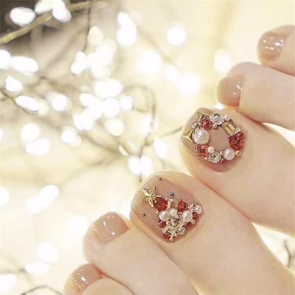 false nails 24pcs rhinestone inlaid toenail patch glue type removable short paragraph fashion manicure save time nail art, Red;gold
false nails 24pcs rhinestone inlaid toenail patch glue type removable short paragraph fashion manicure save time nail art, Red;gold