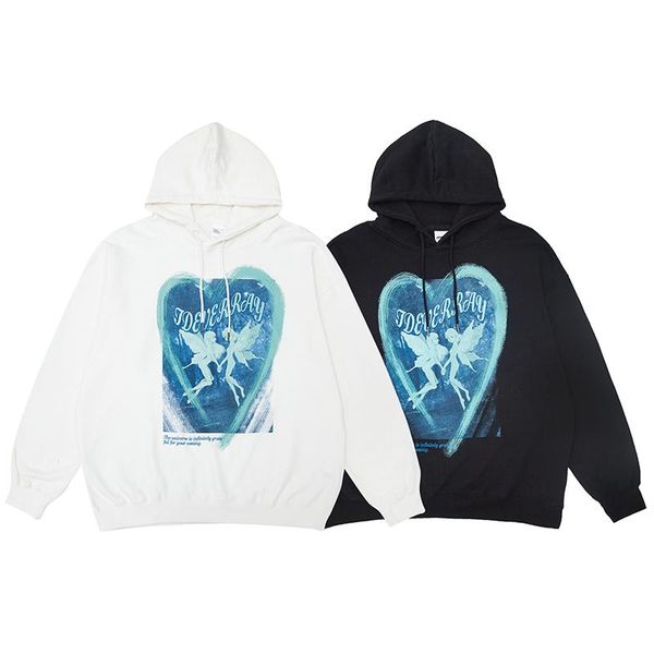 men's hoodies & sweatshirts angel love heart printing woman's hooded clothes high street oversized hoodie streetwear stranger, Black
men's hoodies & sweatshirts angel love heart printing woman's hooded clothes high street oversized hoodie streetwear stranger, Black