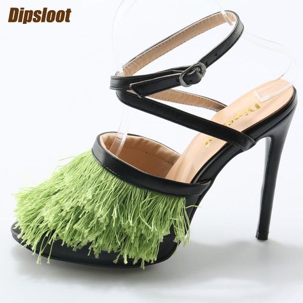 beautiful green tassel cover women peep toe sandals black leather straps ladies high heels slingback fashion dress shoes
beautiful green tassel cover women peep toe sandals black leather straps ladies high heels slingback fashion dress shoes