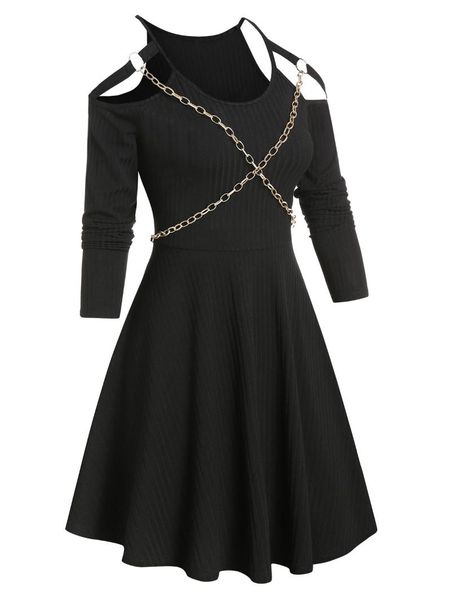 casual dresses wipalo gothic chain detail ribbed cold shoulder black dress women vintage elegant a line harajuku long sleeve mini, Black;gray
casual dresses wipalo gothic chain detail ribbed cold shoulder black dress women vintage elegant a line harajuku long sleeve mini, Black;gray