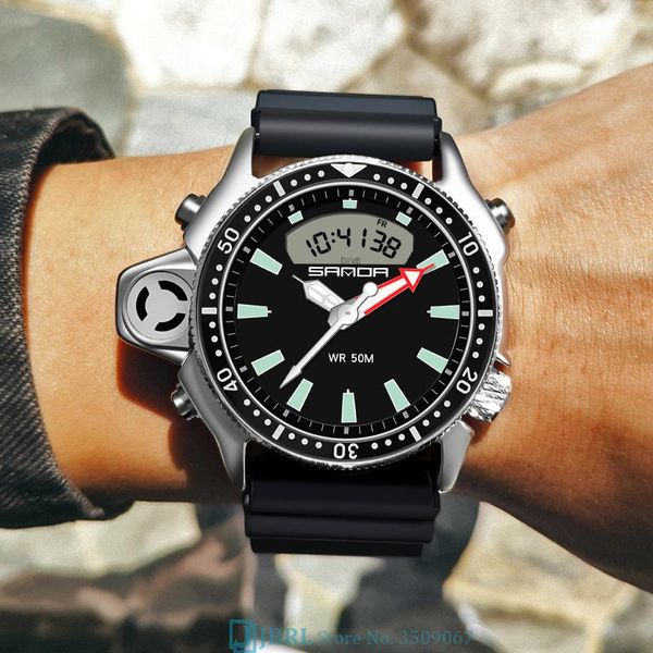 wristwatches sport wrist watch men watches male for clock outdoor waterproof wristwatch dual display hours sanda brand #3008, Slivery;brown
wristwatches sport wrist watch men watches male for clock outdoor waterproof wristwatch dual display hours sanda brand #3008, Slivery;brown