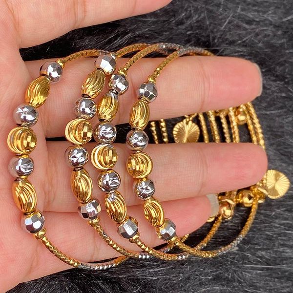 bangle 4pcs gold&silver ball bangles ethiopian african for women two-tones dubai bracelets wedding jewelry gift, Black
bangle 4pcs gold&silver ball bangles ethiopian african for women two-tones dubai bracelets wedding jewelry gift, Black