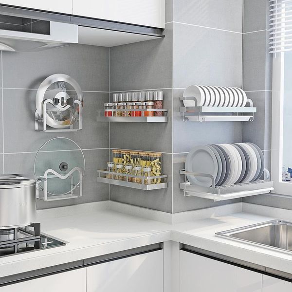 kitchen storage & organization 304 stainless steel wall mounted dish drying rack organizer pot cover holder plate sink drainer cutlery box
kitchen storage & organization 304 stainless steel wall mounted dish drying rack organizer pot cover holder plate sink drainer cutlery box
