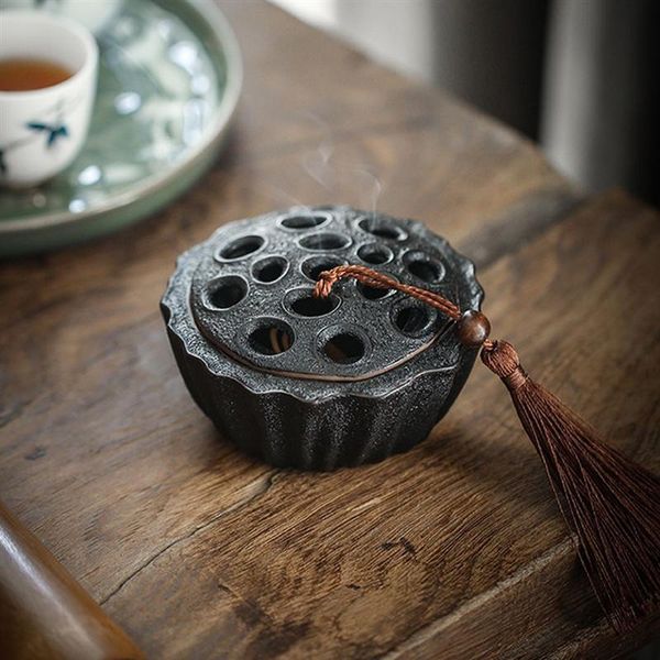fragrance lamps ceramic lotus seedpod design incense burner antique censer deskdecor
fragrance lamps ceramic lotus seedpod design incense burner antique censer deskdecor