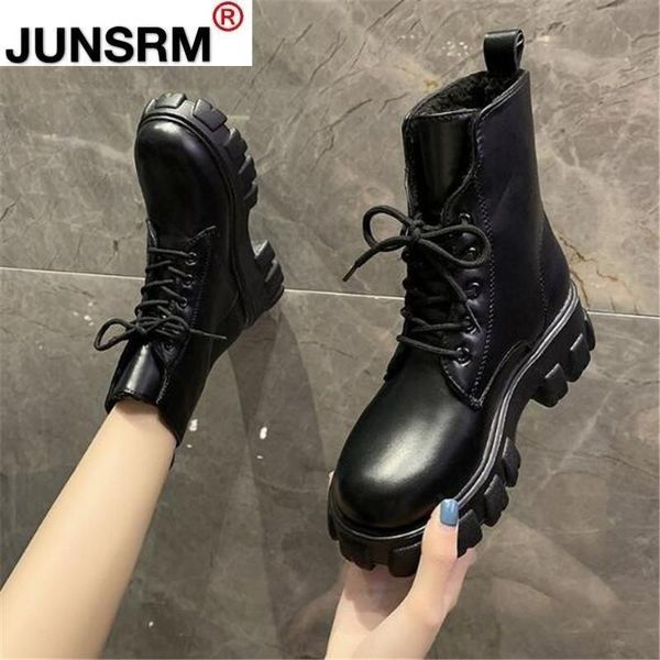 boots 2021 women winter fashion thicken non-slip lace up pu leather warm ankle botas mujer, Black
boots 2021 women winter fashion thicken non-slip lace up pu leather warm ankle botas mujer, Black