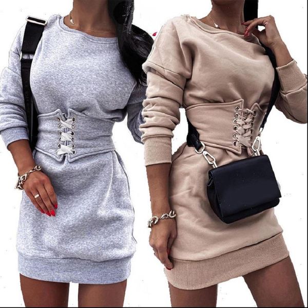 women autumn womens dress long sleeve pullovers sweatshirts dresses o neck bandage waist mini plus size vestidos good quality, Black;gray
women autumn womens dress long sleeve pullovers sweatshirts dresses o neck bandage waist mini plus size vestidos good quality, Black;gray