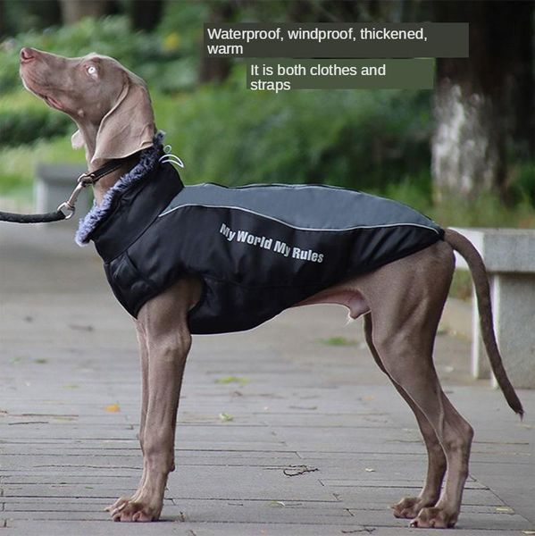 dog apparel medium-large clothes winter padded coats greyhound labrador doberman windproof waterproof jacket accessories