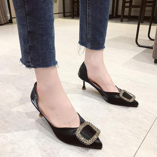 dress shoes fashion ladies single shallow mouth solid color simple elegant mature temperament wild casual shopping 11b-56, Black
dress shoes fashion ladies single shallow mouth solid color simple elegant mature temperament wild casual shopping 11b-56, Black