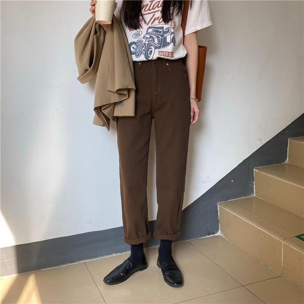 ladies jeans women brown straight students denim vintage slender office lady trousers high waist large size pants female women's, Blue
ladies jeans women brown straight students denim vintage slender office lady trousers high waist large size pants female women's, Blue