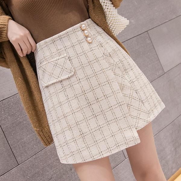 skirts 2021 lattice half-body skirt high waist woolen short irregular row buckle small real a a-line, Black
skirts 2021 lattice half-body skirt high waist woolen short irregular row buckle small real a a-line, Black