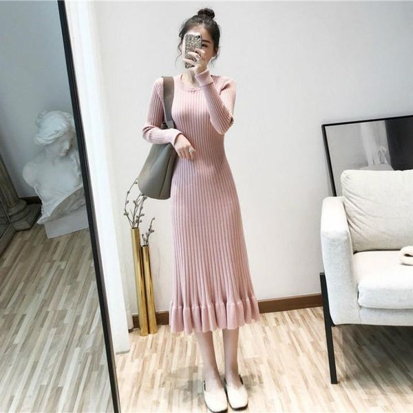 women autumn winter elegant knitted dress lady solid o-neck mermaid sweater dresses female casual long sleeve vestidos g141, Black;gray
women autumn winter elegant knitted dress lady solid o-neck mermaid sweater dresses female casual long sleeve vestidos g141, Black;gray