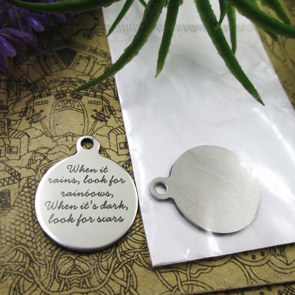 40pcs--stainless steel charms"when it rains, look for rainbows" more style choosing diy pendants fo necklace, Bronze;silver
40pcs--stainless steel charms"when it rains, look for rainbows" more style choosing diy pendants fo necklace, Bronze;silver