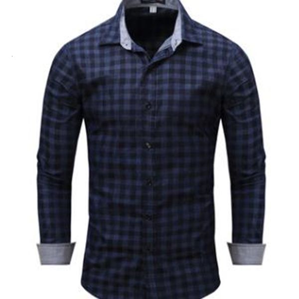 men's casual shirts est long sleeved male denim plaid large size spring autumn loose shirt europe mens cotton brand clothings j248, White;black
men's casual shirts est long sleeved male denim plaid large size spring autumn loose shirt europe mens cotton brand clothings j248, White;black
