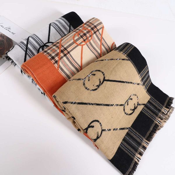 scarf winter printed plaid double-sided imitation cashmere letter spring women's warm temperament, Blue;gray
scarf winter printed plaid double-sided imitation cashmere letter spring women's warm temperament, Blue;gray