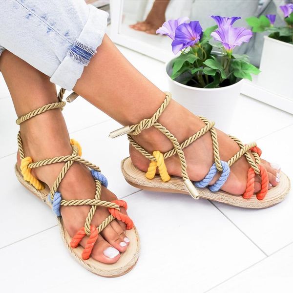 sandals women rome style gladiator female lace up summer shoes woman flat beach rope chaussures femme 2021, Black
sandals women rome style gladiator female lace up summer shoes woman flat beach rope chaussures femme 2021, Black