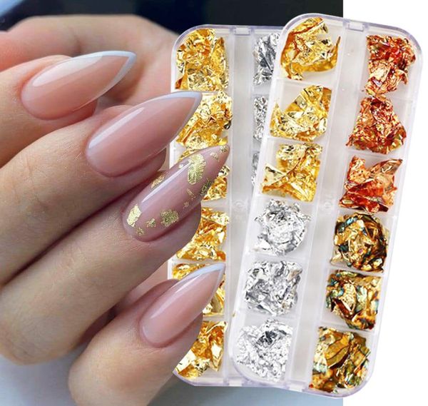nail glitter sparkly gold silver aluminum foils sticker nails sequins irregular set flakes gel polish diy manicures tips, Silver;gold
nail glitter sparkly gold silver aluminum foils sticker nails sequins irregular set flakes gel polish diy manicures tips, Silver;gold