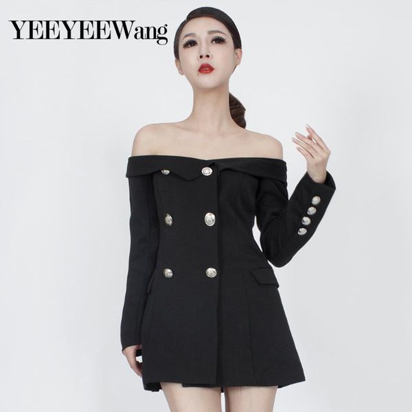 women's suits & blazers yeeyeewang fashion women and jackets the word shoulder button autumn ladies elegant black jacket feminina, White;black
women's suits & blazers yeeyeewang fashion women and jackets the word shoulder button autumn ladies elegant black jacket feminina, White;black
