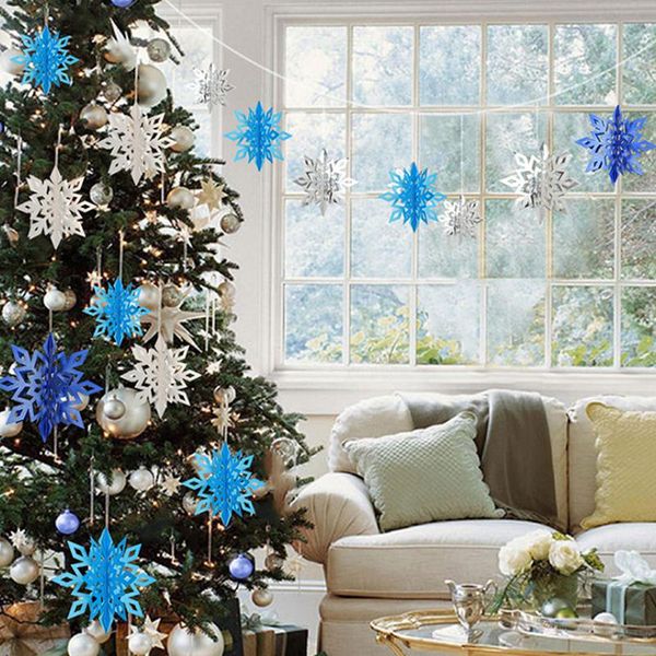 christmas decorations 6pcs/set large cardboard 3d snowflake hanging ornaments 6 piece set year party decoration supplies
christmas decorations 6pcs/set large cardboard 3d snowflake hanging ornaments 6 piece set year party decoration supplies