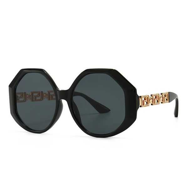 european and american retro rock style polygonal metal large standard inlaid men women sunshade sunglasses, White;black
european and american retro rock style polygonal metal large standard inlaid men women sunshade sunglasses, White;black