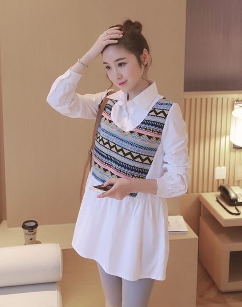 maternity dress spring maternity long sleeve es for pregnant women patchwork blouse vestidos pregnancy clothing plus size, White
maternity dress spring maternity long sleeve es for pregnant women patchwork blouse vestidos pregnancy clothing plus size, White