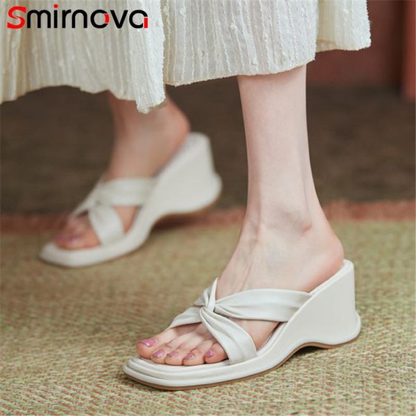 smirnova 2021 genuine leather shoes women slipper comfortable summer casual simple wedges woman slippers, Black
smirnova 2021 genuine leather shoes women slipper comfortable summer casual simple wedges woman slippers, Black