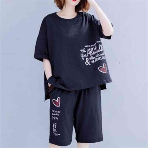 summer 2 two piece set plus size tracksuit women clothes loose t-shirt and capri pants suits female oversize outfits, Gray
summer 2 two piece set plus size tracksuit women clothes loose t-shirt and capri pants suits female oversize outfits, Gray